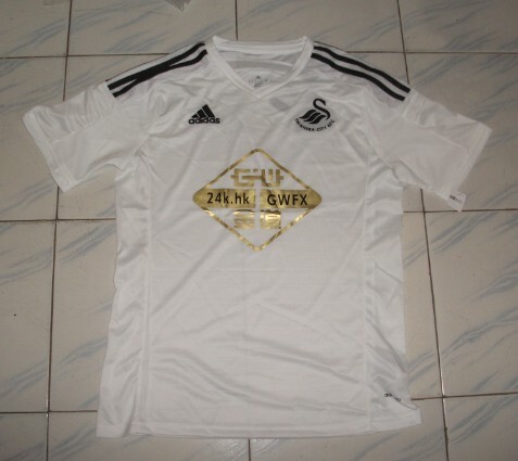 14-15 Swansea City Home White Soccer Jersey